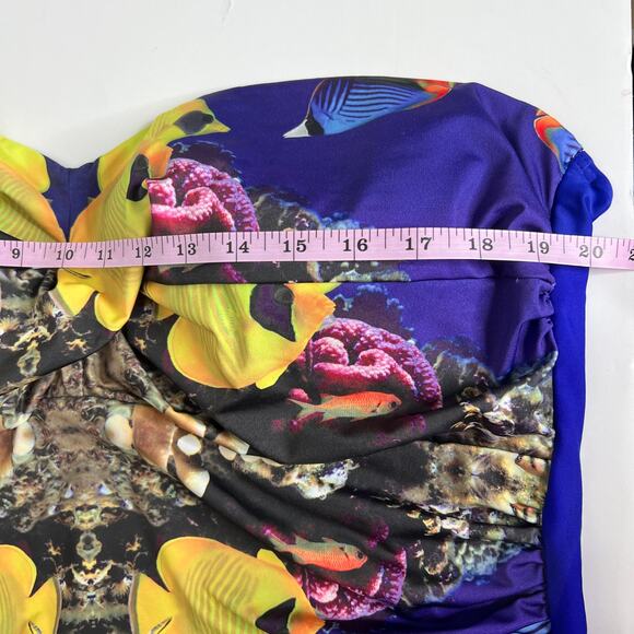 ModCloth Be Pacific One-Piece Strapless Swimsuit Plus Size 4X - Picture 8 of 11